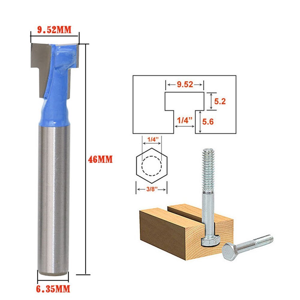 Power Tools Router - A11I 1/4 بوصة عرقوب T-فتحة القاطع