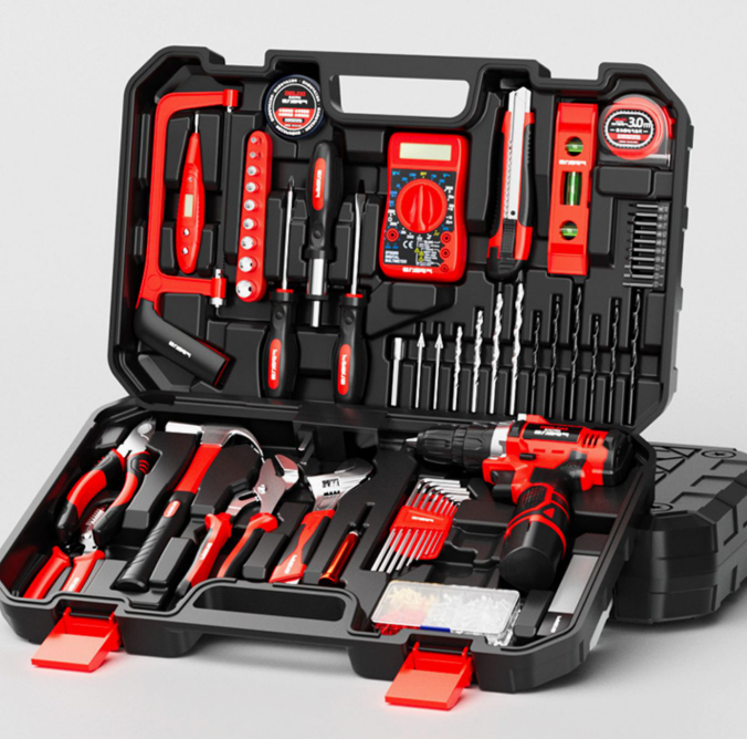 Cordless Drill Driver - مجموعة أدوات كهربائية متعددة الاستخدامات محمولة،