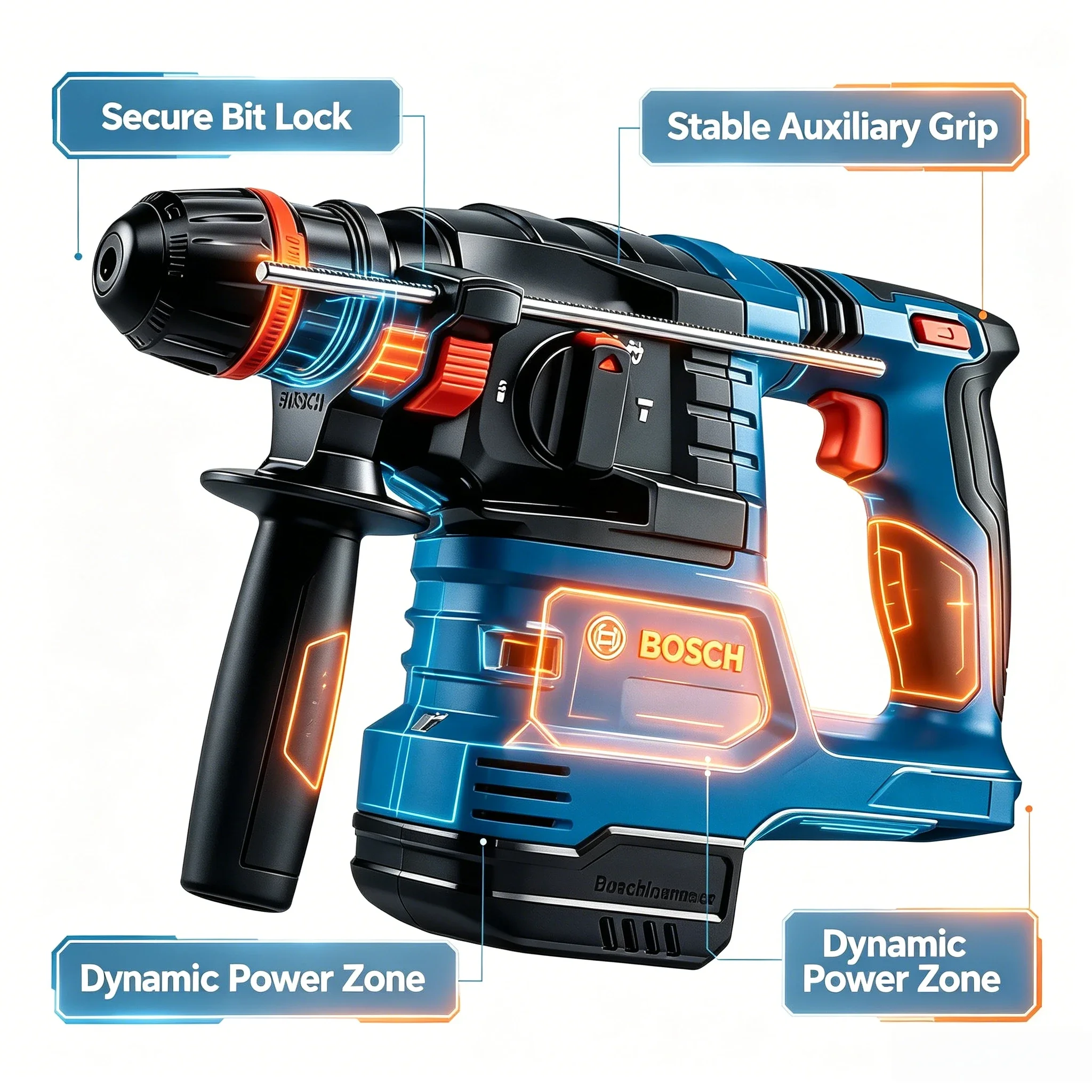 Power Tools Router - مطرقة دوارة بوش GBH 18V-22X احترافية