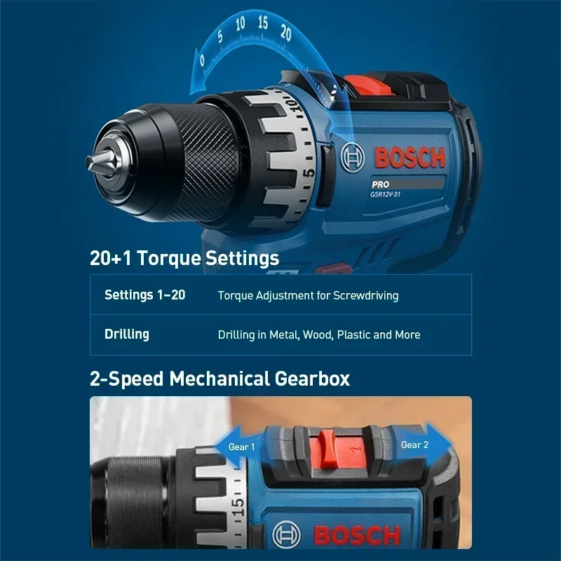 بوش GSR12V-31 مثقاب كهربائي لا - مراجعة Cordless Drill Driver وسعره