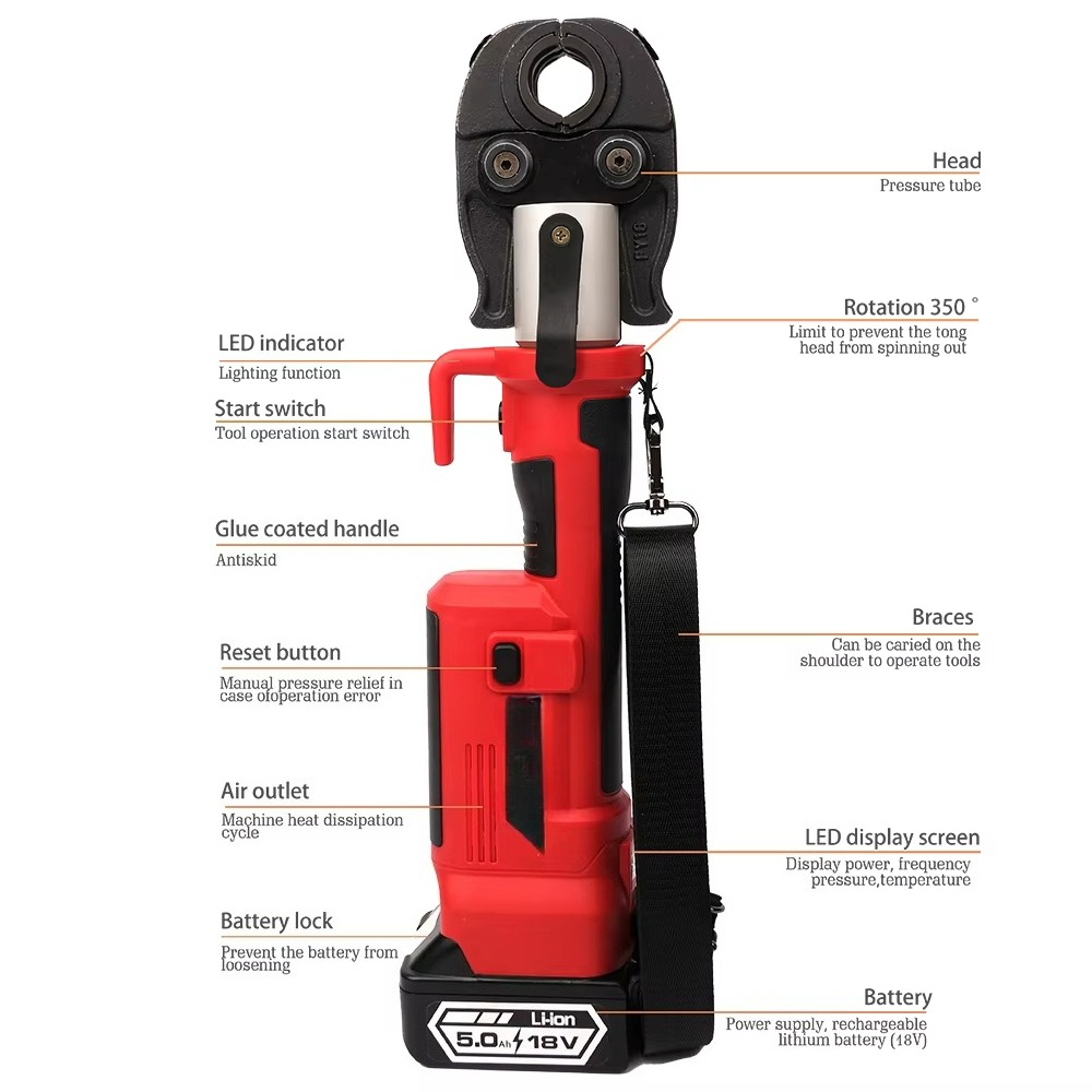 أداة ضغط الأنابيب الهيدروليكية - مراجعة Power Tools Hydraulic وسعره
